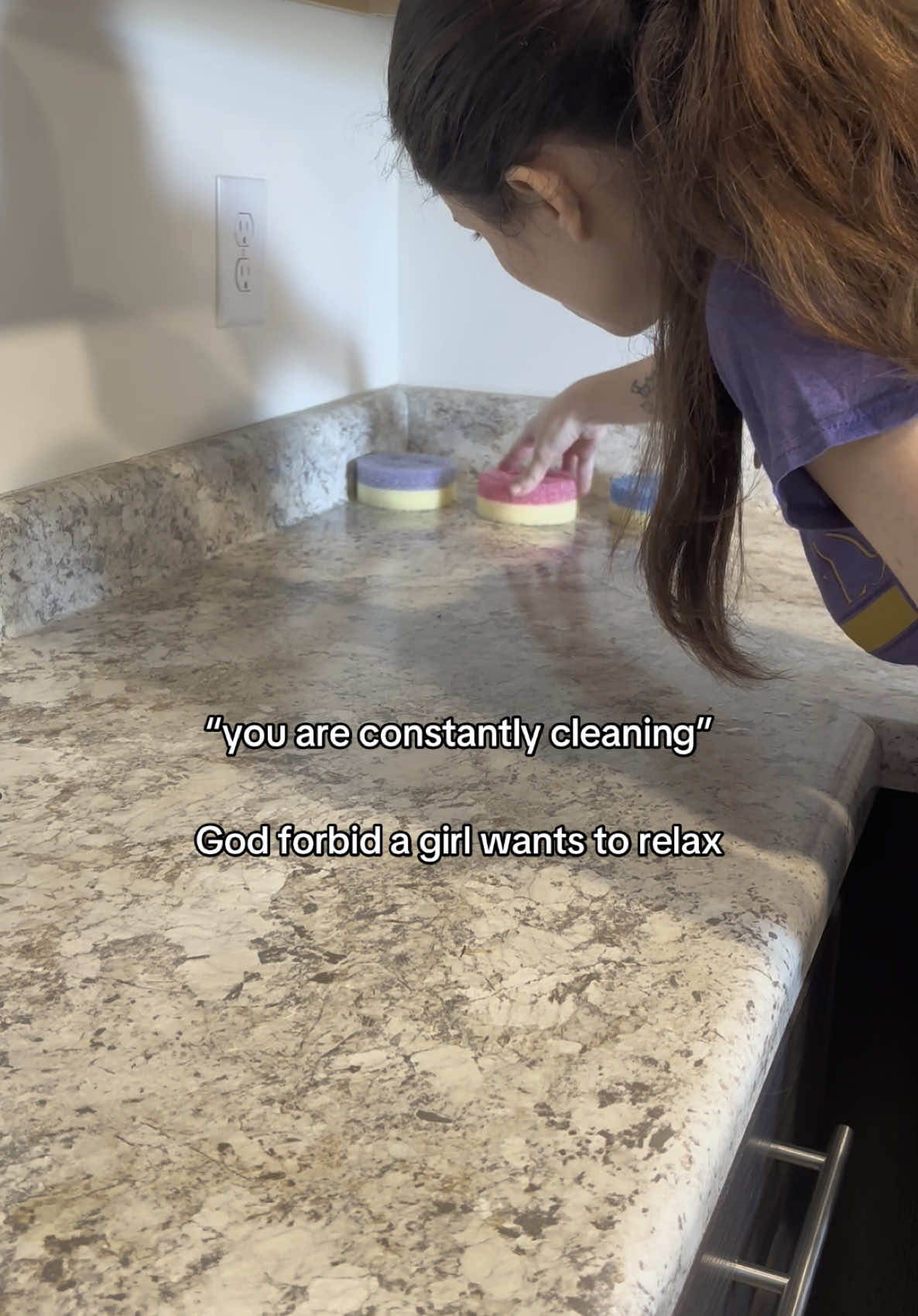 My definition of relaxation might be a little different than others 😭 #CleanTok #cleanwithme #stopmotioncleaning #contentcreator #justagirl #reset #scrubdaddy #fypシ #fypage 