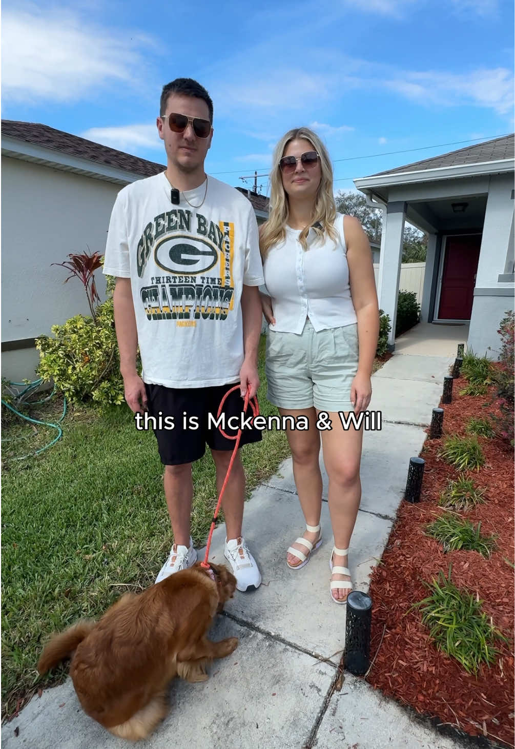 It’s Sunny’s world, and we’re just living in it🌞 @kennaakristin and @will_polczynski give us a peek inside their 3 bedroom, 2 bathroom home in Gibsonton, Florida!  Their backyard is perfect for hosting parties with friends, and they even have a turf area to play corn hole- it’s their Golden Sunny’s favorite spot to play around. Their kitchen was the selling point, the counter space and storage couldn’t have been better for their appliances, cocktail bar, and food prep needs- all while matching their aesthetic!  📍Gibsonton, Tampa Bay, Florida  Occupation: Elementary School Teacher / Tech Comment “LINK” to find similar homes!  #tampa #riverview #hometour #tampahomes #goldenretriever #oldfashion 