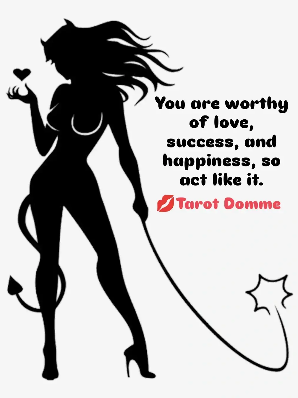 You are worthy of  love, success, and happiness, so act like it ! #tarotdomme #tarot #selflove  #motivation #queen 