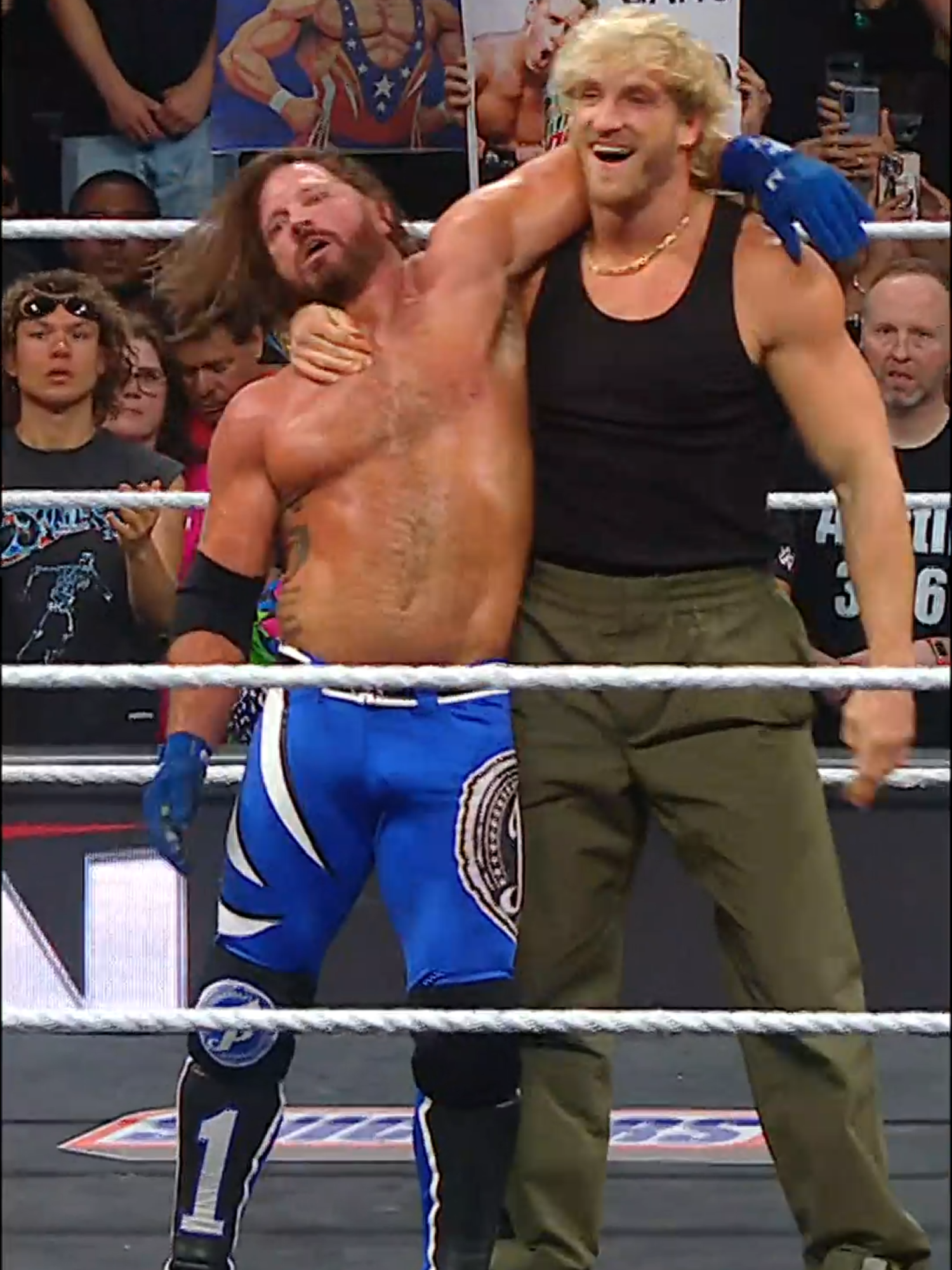 Bro really hit the craziest move then did this: 🕺🕺🕺 #WWE #LoganPaul #AJStyles