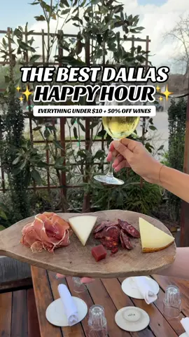 @BarcelonaWineBar is a Dallas icon and known for their incredible tapas, so we had to put it on everyone’s radar again due to happy hour! 🥂HAPPY HOUR SPECIAL🥂 // Mon - Fri 4PM - 6PM // 50% off bottles of wine, select cocktails and snacks under $10 Add it to the Love List!✨💕