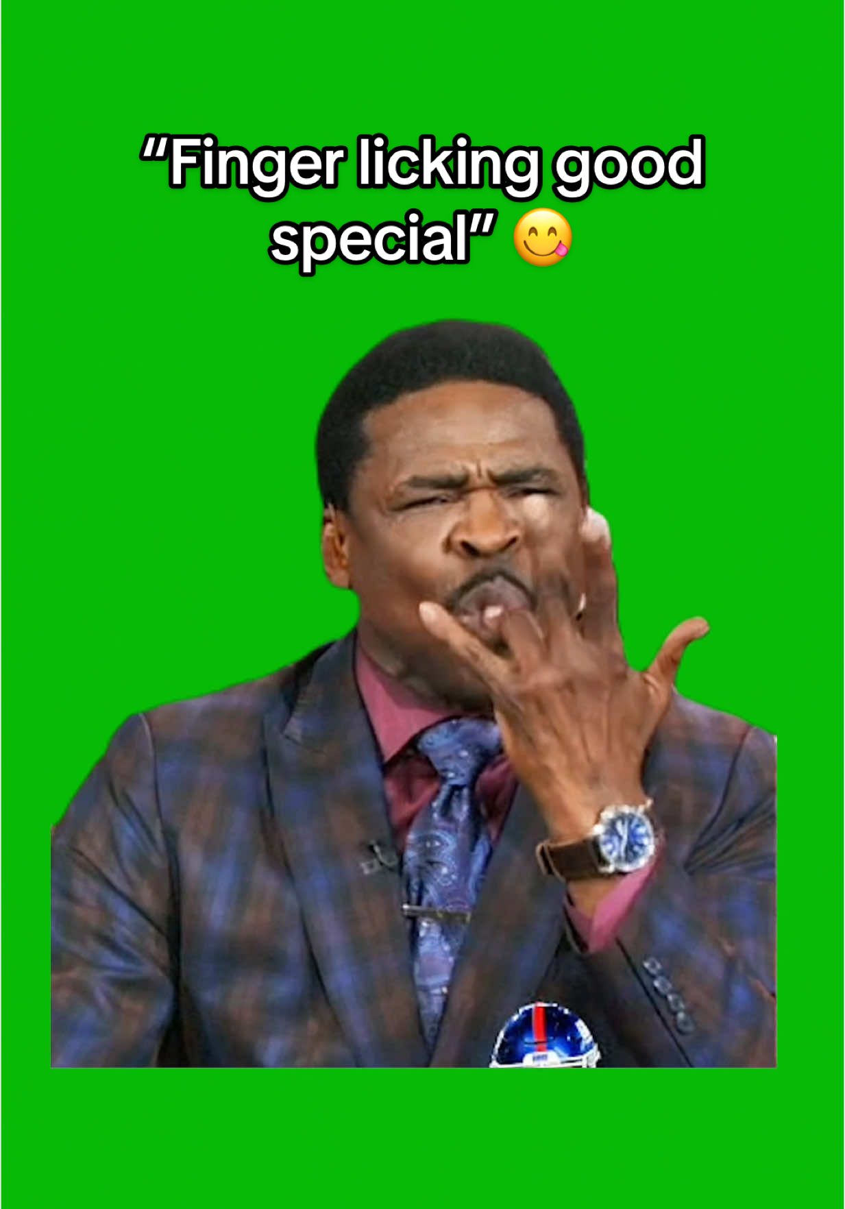 “Finger licking good special” Michael Irvin meme green screen capcut template #michaelirvin #tasty #foodmeme #Foodie #meme #greenscreen #greenscreenmeme #memecut #capcuttemplates #CapCut 