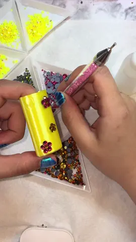 Almost time for a restock ✨🌸 #crafting #rhinestoneart #lightercase 