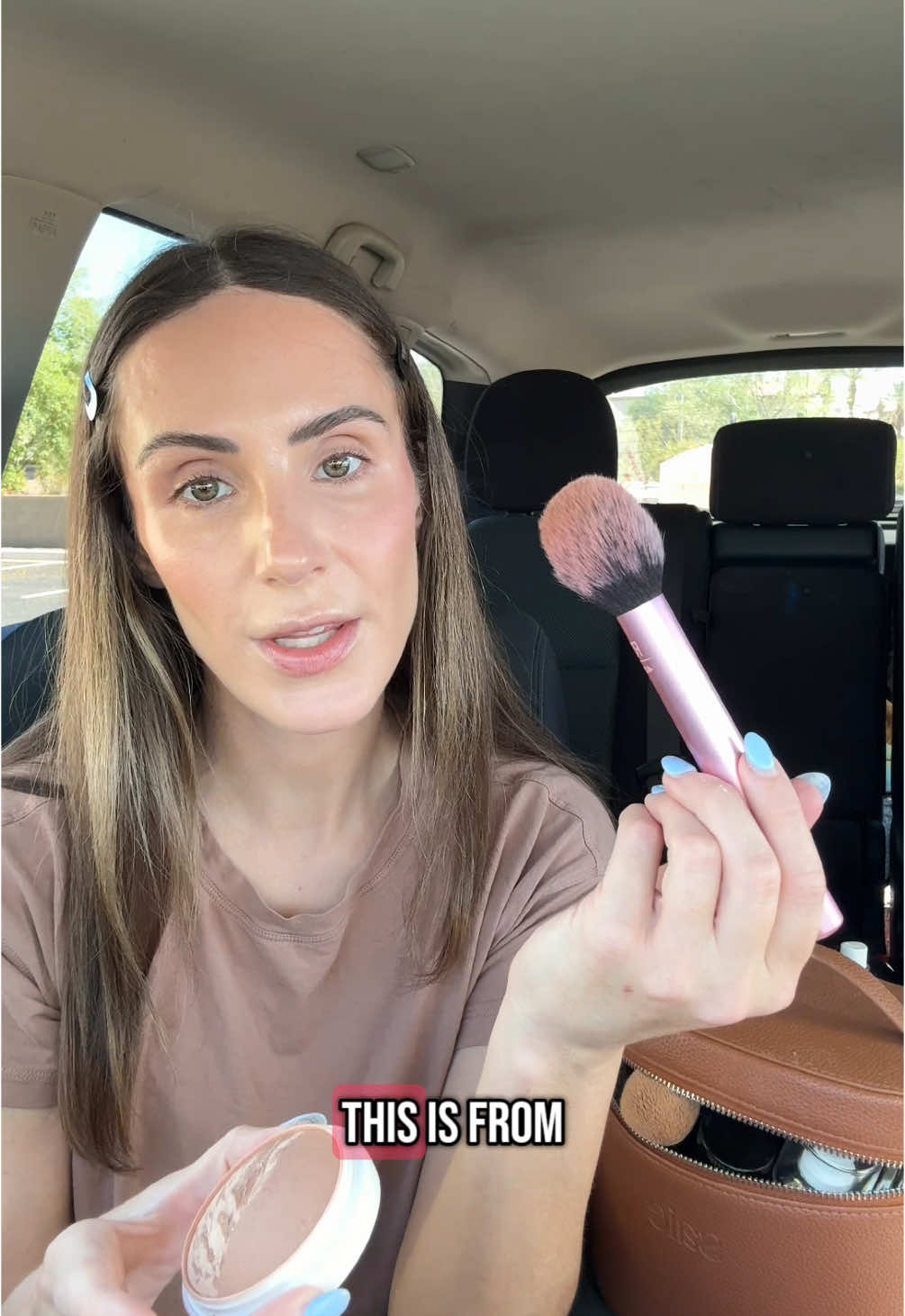 Car makeup natural edition How I achieve a non-cakey base. Focus on a moisturized base. I like to use the @rhode skin glazed milky toner.  For prep and base I will always use the @Saie super glowy gel. I like the shade warmglow. I focus a lot on cream products, setting spray, and minimal powders around the eyes. This is how I create a glowy and natural makeup look that lasts. #naturalmakeuplook #makeuptutorial #glowymakeup #carmakeup #skintint #settingspray #nofoundationmakeup #noncakeymakeup  @Kosas @Haus Labs by Lady Gaga @Huda Beauty @Tower 28 Beauty @Fenty Beauty @DIBSBEAUTY @makeupbymario @milkmakeup 