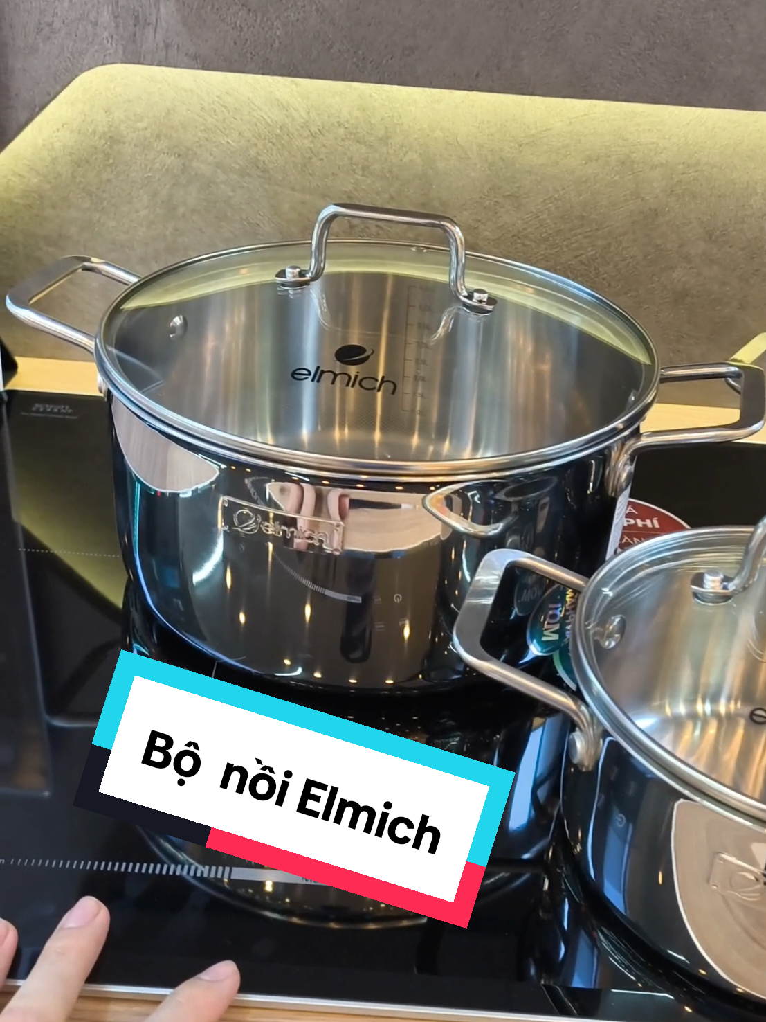 Món quà tân gia. Bộ nồ Elmich 3 chiếc. Đun được bếp từ. Inox 304. Đáy dày đúc liền thân 3 lớp. #dobep #nồi #bộnồi #elmich #xuhuong 