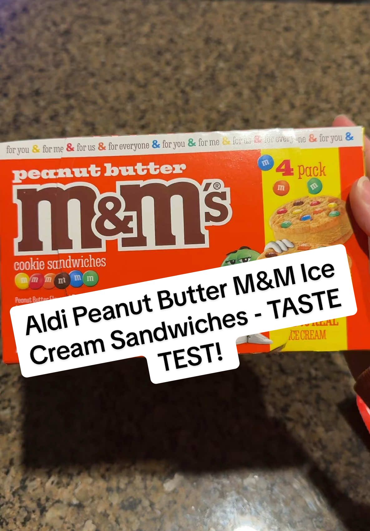 Aldi Peanut Butter M&M Ice Cream Sandwiches - TASTE TEST! #aldi #aldifinds #aldihaul #fyp 