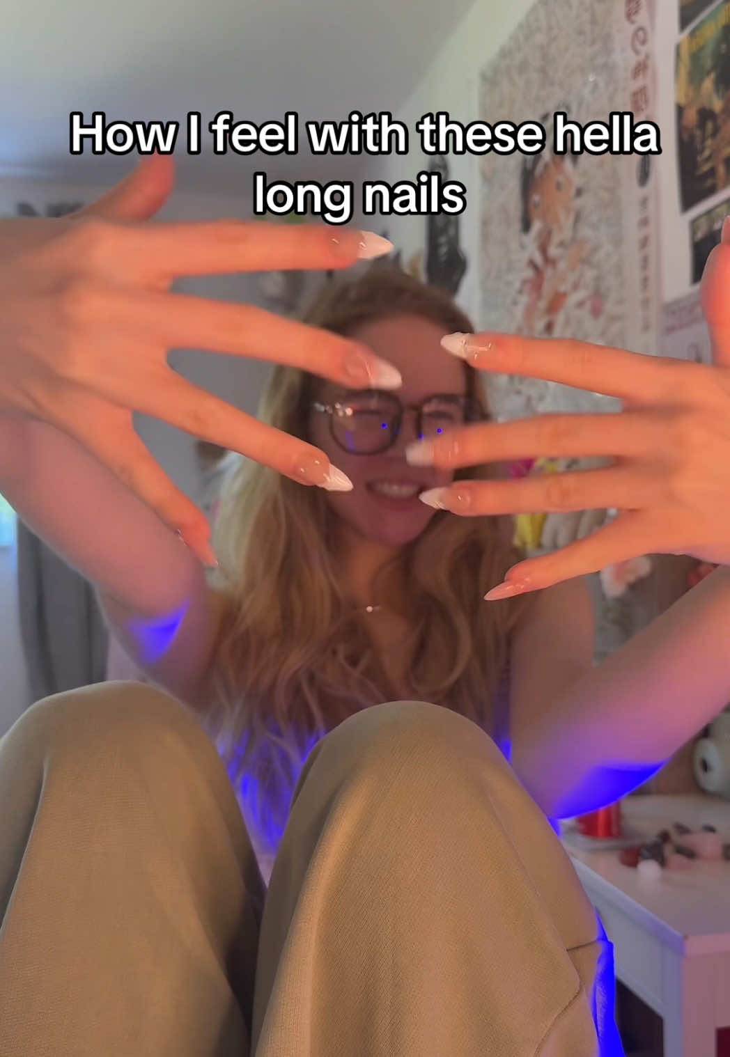Longer nails are growing on me | #xybca #grwm #nails #caroline #preppy #aesthetic #relatable #youtuber #othermother 