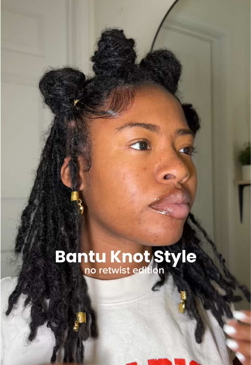 Styling my locs in bantu knots.  This is my first time using loc jewelry and I love them  Products : @Taliah Waajid @Bask and Lather Co #marleamarshey #locinfluencer #womenwithlocs #locstyles #locstylesforwomen #womenlocstyles #locstyleinspo #noretwiststyle #noretwistjuststyle #locstyleideas #locbantuknots #bantuknots #locstutorial #locstyling 