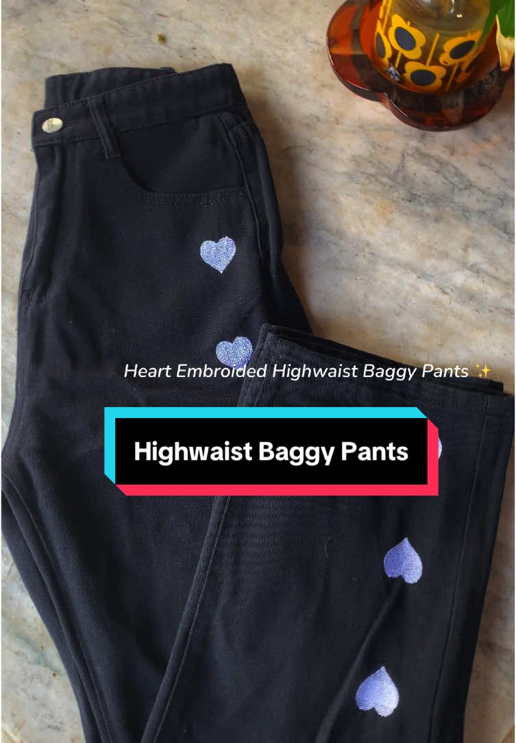 Jennie inspired pants 💓✨#fyp #baggypants #heartdesign #pantsforwomen #womenjeans #trendypants #pantsrecommendation 