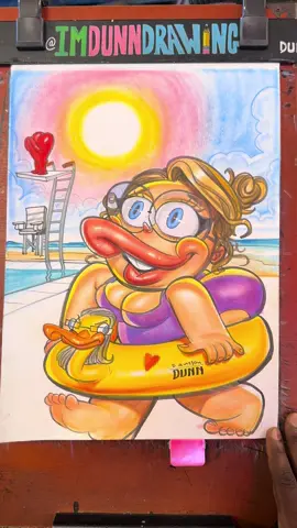 @Nattie is a REALLY cool caricature artist and a great friend of mine. She has what we like to call baby charm. Thanks for sitting for me! You’re the best. #cute #adorable #caricature #swimming #ducky #rubberducky 
