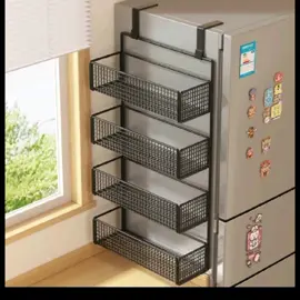 Refrigerator Side Storage Rack Multi-layer Hook Rack Storage Organizer #RefrigerstorSideStorage #Kitchen #Multilayer #Household  #foryou #foryoupage #fyp #fyppppppppppppppppppppppp 