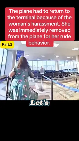 The plane had to return to the terminal because of the woman's harassment. She was immediately removed from the plane for her rude behavior. #cops #police #crime #policeofficer #karen #coptok 