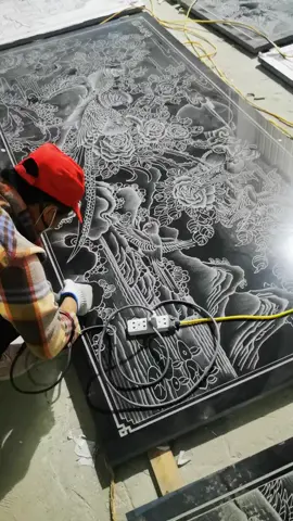 线雕工艺，石上刻画！# 线雕 # 源头实力厂家 # 工厂实拍视频 # 惠安石雕厂