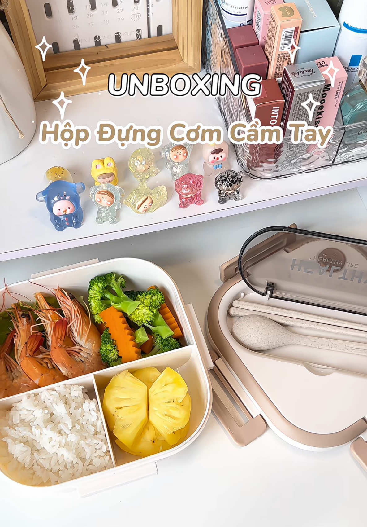 Mang cơm đi học, đi làm, hay đi dã ngoại quá là tiện lợi luôn nè #unboxing #hopdungcom #hopcomgiunhiet #viraltiktok #trending #thuytienunbox