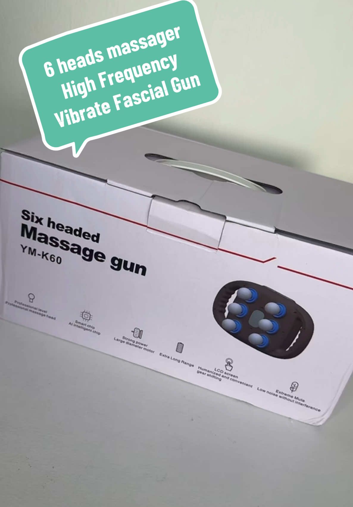 6 heads massager High Frequency Vibrate Fascial Gun