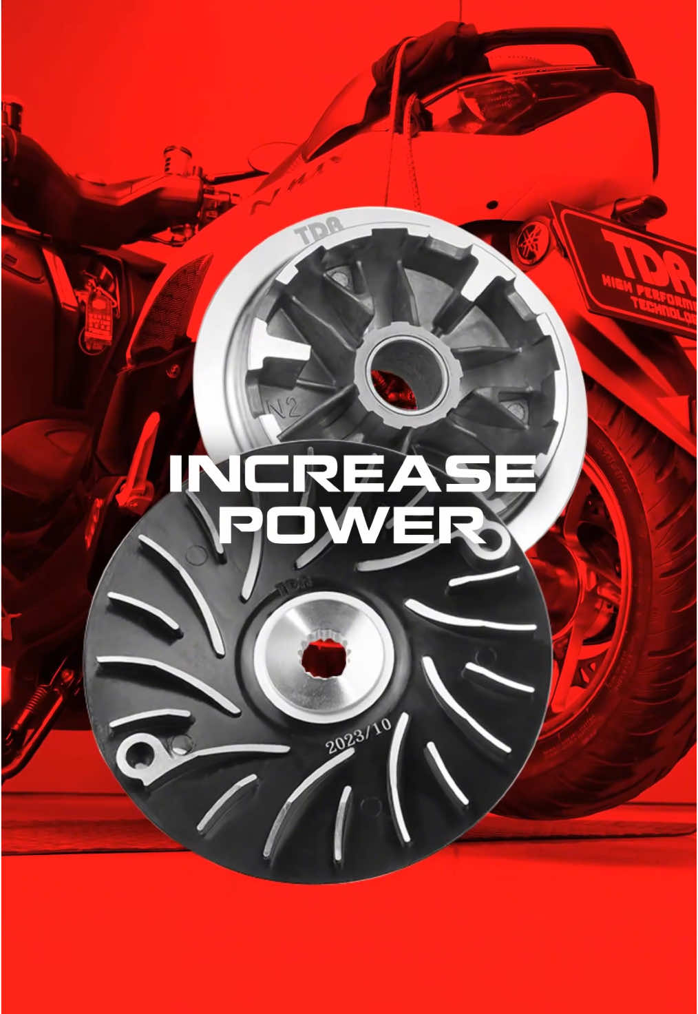 Lighter throttle, stronger pull! The TDR Pulley is precisely engineered for sharper acceleration and optimized CVT performance. Feel the difference with every twist of the throttle! -------- Tarikan lebih enteng, tenaga lebih ngisi! TDR Pulley dirancang presisi buat akselerasi lebih responsif dan performa CVT yang lebih optimal. Rasakan bedanya di setiap putaran gas! #TDR #TDRracing #HighPerformanceTechnology #CVT #ClutchTransmission #Roller #Pulley #HighPerformanceZone #HighPerformanceSolutions #WeMoveAsOne #RideToThrive