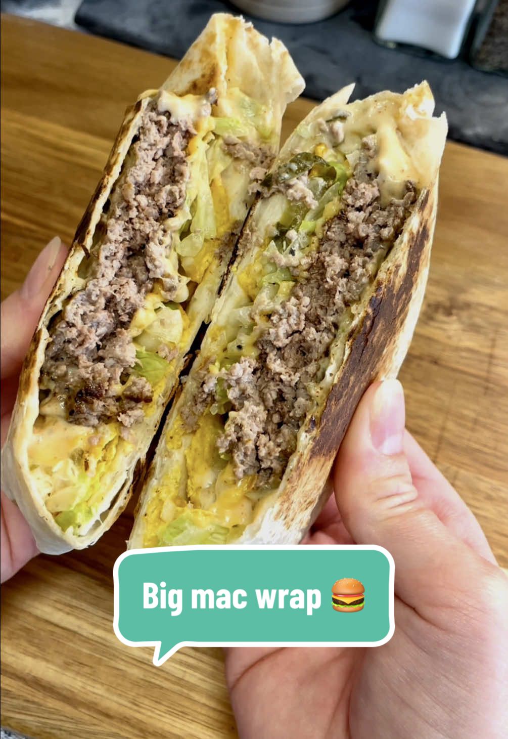 Big Mac wrap 🍔 #tortillawrap #bigmacwrap #bigmacrecipe #tortilla 
