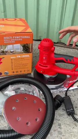 Máy chà tường có đèn led Toboki có chỉnh tốc độ và hút bụi#maychatuong #chatuongcoden #chatuongrubyq #mayxoatuong #thoson #mayxaydung #maychatuongcamtay 