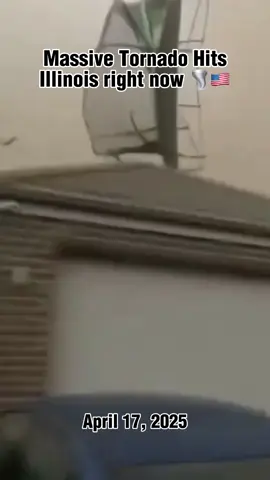 Massive Tornado Hits Illinois right now. #tornado #severeweather #lllinois #storm  #fyp #2025 #disaster #usa 