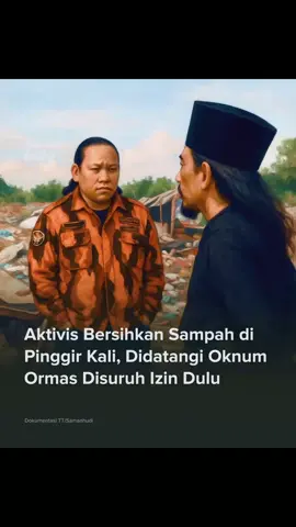 viral Aktivis lingkungan dari KiJaga Kali didatangi oknum ormas saat membersihkan TPS ilegal di bantaran Kali Bekasi, Kelurahan Kebalen, Kecamatan Babelan. Dalam video yang beredar, pria berbaju loreng meminta mereka tidak sembarangan masuk. “Iya, Bang kalau apa apa konfirmasi Bang, jangan maen nyelonong wae, itu kan ada bendera saya,” ucapnya. Seorang pria lain berbaju  mencoba meredakan suasana dan mengajak bersama menjaga kebersihan. Samanhudi dari Yayasan KiJaga Kali menjelaskan bahwa aksi itu dilakukan setelah mereka menemukan aliran sampah yang terus mengalir di Kali Bekasi. “Ini Vidio awal ditemukan aliran sampah yang gak terputus yang bersumber dari kali Cikeas atau kaki Bekasi,” ujarnya sambil menunjukkan video. Setelah ditelusuri, mereka menemukan TPS ilegal di belakang ruko kawasan Taman Kebalen dengan tumpukan sampah residu yang sebagian terbawa arus. Samanhudi pun mengajak warga untuk tidak membuang sampah ke kali dan bersama menjaga kebersihan lingkungan. (SC Ig pikiranrakyat) #berita #beritatiktok #tiktokberita #aktivis #sampah #bekasi #babelan #ormas 