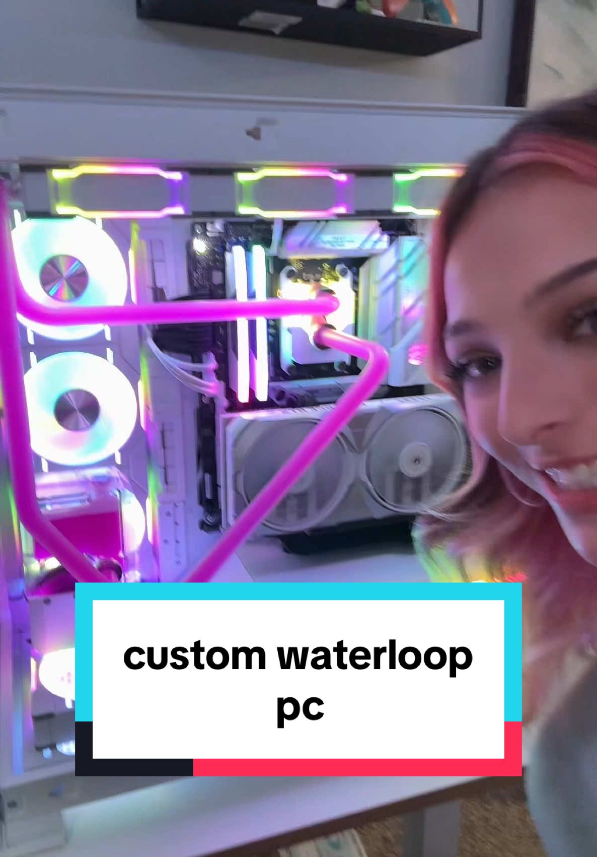 filling my custom waterloop #lindseyszn #techgirl #techgirlie #techbaddie #techgirltips #pcbuild #techbaddies #phanteks @Phanteks 