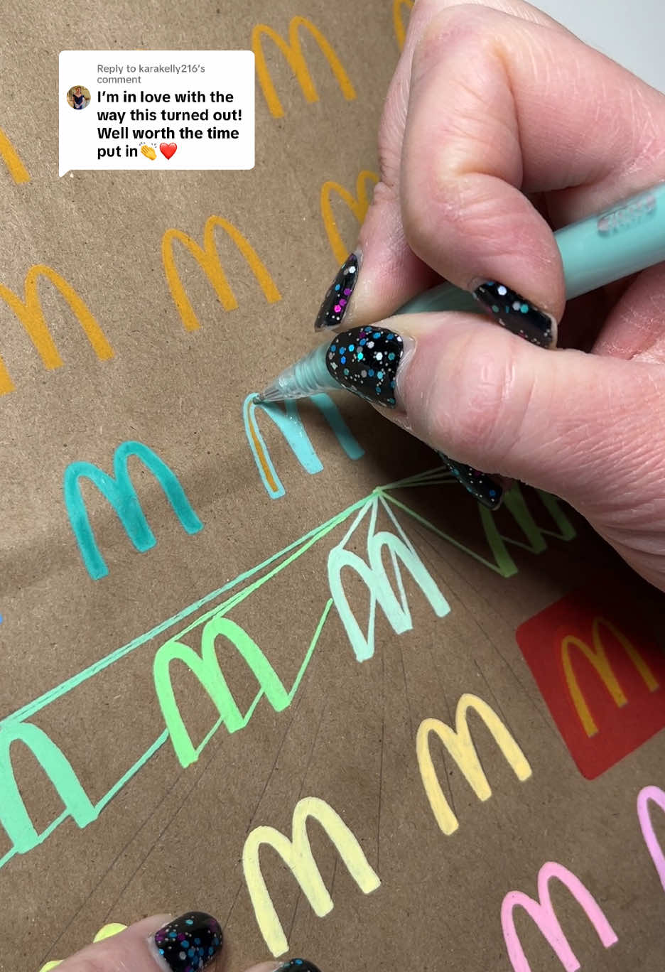 Replying to @karakelly216 they’re seriously good. I promise I wasn’t trying to hide good pen finds from you. 😂 #acrylicpens #acrylicmarkers #acrylicmarker #swatching 