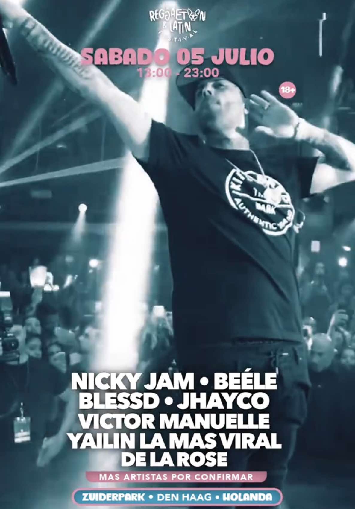 El sábado 5 de julio de 2025, Latino Gang – Reggaeton & Latin Festival llega al Zuiderpark, Den Haag con un cartel explosivo lleno de estrellas. 🌴🎶🔥 • Nicky Jam 🇺🇸 • Victor Manuelle 🇵🇷 • Blessd 🇨🇴 • Beéle 🇨🇴 • Jhayco 🇵🇷 • Yailin La Más Viral 🇩🇴 • De La Rose 🇵🇷 ¡Consigue tus entradas antes de que se agoten! 🎟️ #LatinoGangFestival #Verano2025 #DenHaag #FestivalLatino #Reggaeton #NickyJam #VictorManuelle #Blessd #Beele #Jhayco #YailinLaMasViral #DeLaRose #MusicaUrbana #LatinVibes 