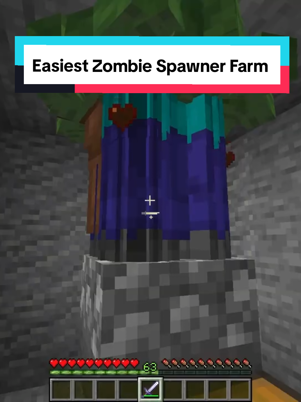 Minecraft Zombie Spawner Farm! #Minecraft #minecrafttutorial #minecraftfarm 