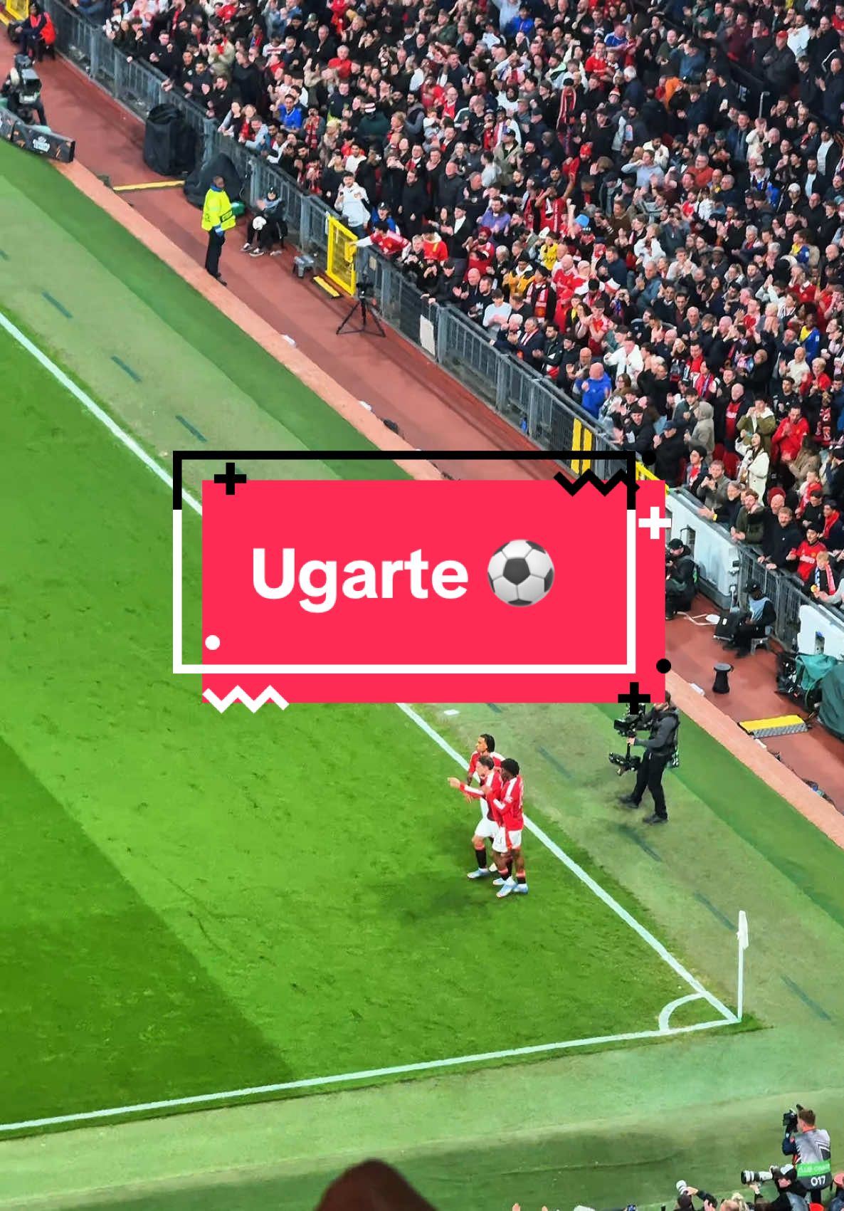 Ugarte Goal Vs Lyon #manutd #ugarte #europa #goal #oldtrafford #fyp #quarterfinal 