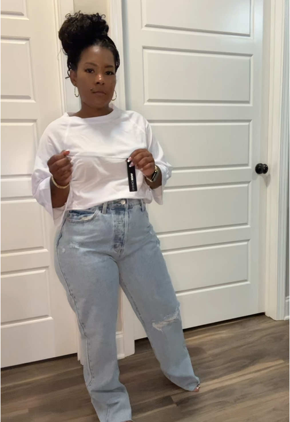 That @Fashion Nova fit! #fashiontiktok #fashionnova #denim #jeans #rippedjeans #tallgirls #shortgirls #highwaisted 