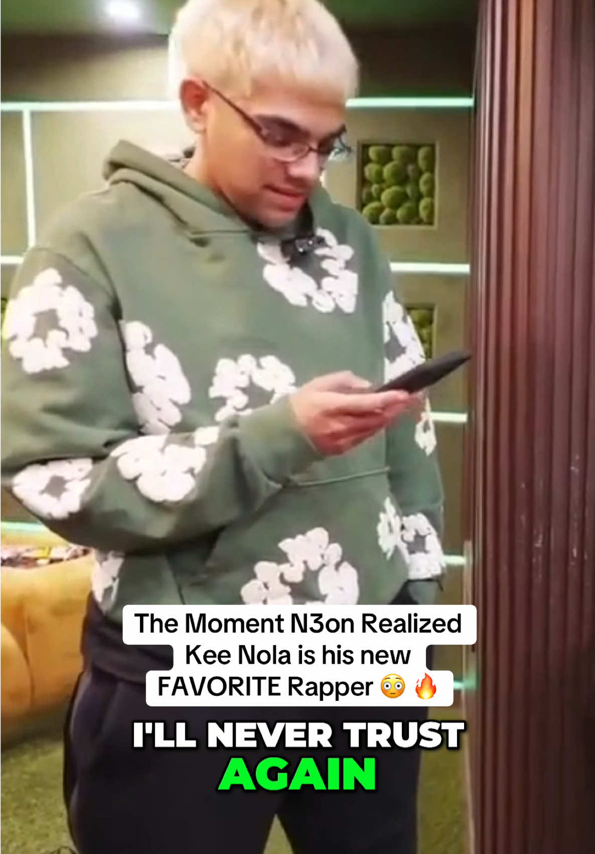 The Moment N3on Realized Kee Nola is his new FAVORITE Rapper 😳 🔥 #n3on #neon #keenola #juicewrld #fyp #kickstreaming #trending #viral #blowthisupforme 
