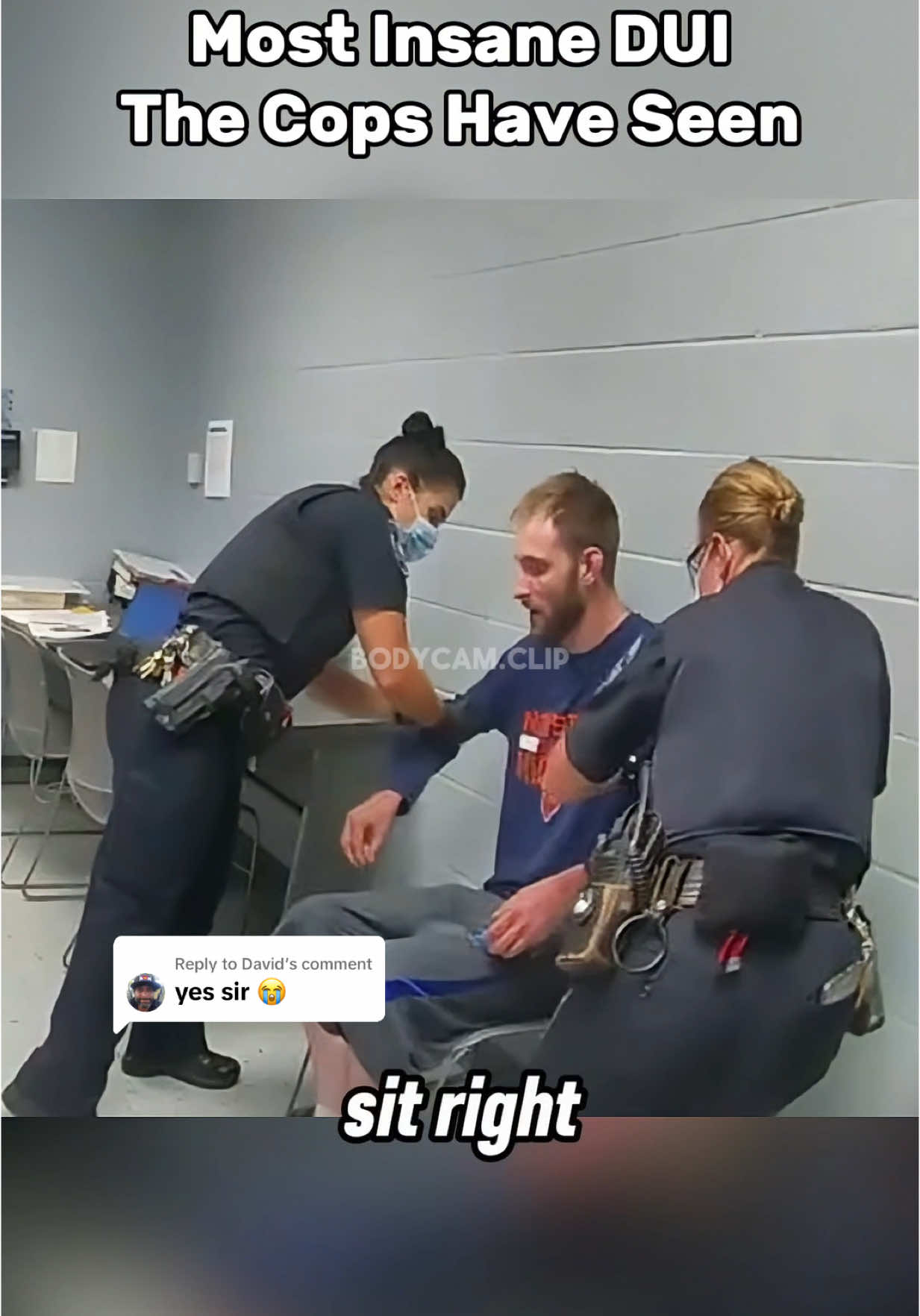 Replying to @David The man continues to say “yes sir” to the female officers and says all he had was 1 drink. Do you think that is true? #bodycamera #duiarrest #fypツ #copcam 