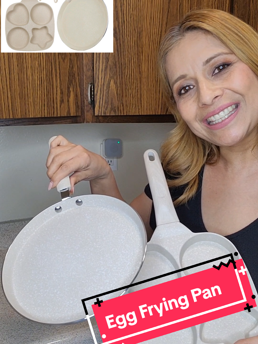 Egg Frying Pan, 1 Set 4 Hole Skillet with Handle, Cooking Accesories Kitchen Gadgets Cookware For Breakfast Eggs. Sarten Antiadherente para Huevos. Juego de Sarten con 4 agujeros para huevos, Sarten para Omelette  #Pan #sartenes #sarten #Kitchen #breakfast #cuttingshapes #pannonstick #Gift #tiktokshop 