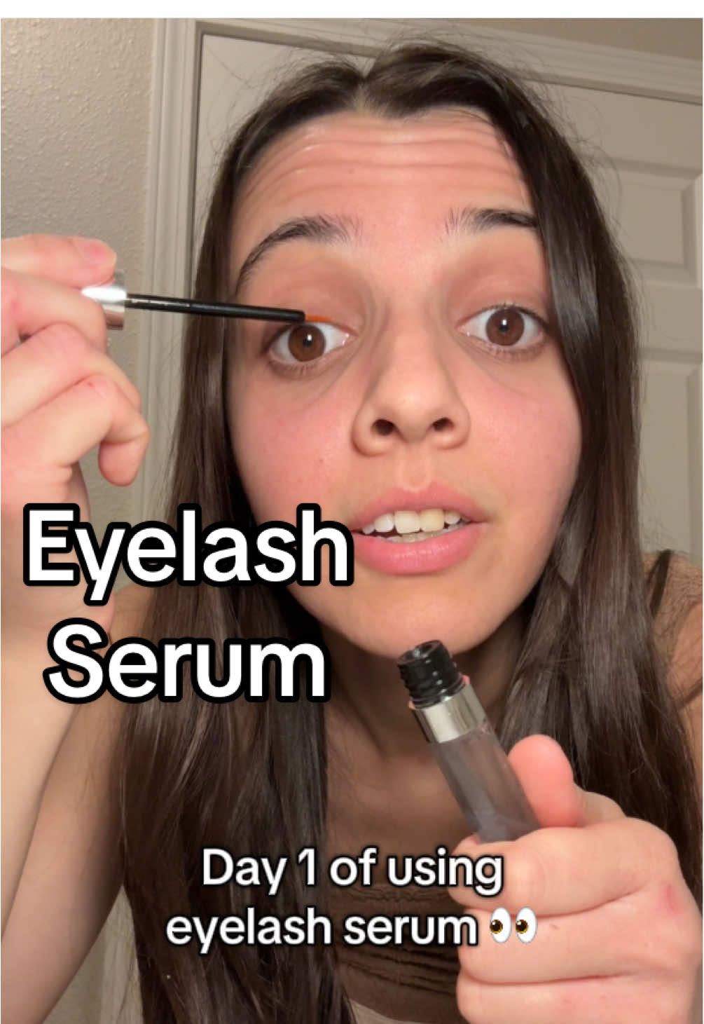 Day 1 of using eyelash serum 👀