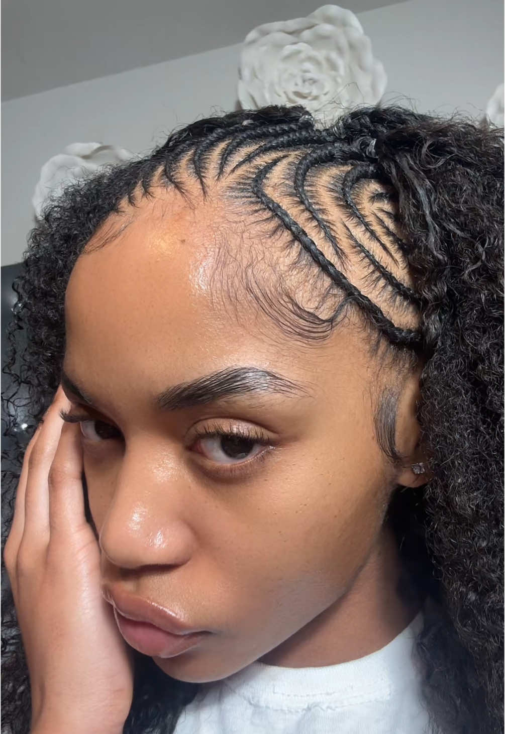 hair so mfn teaaaa #fyp #curlyflipover #fulanibraids #curlyhairstyles 