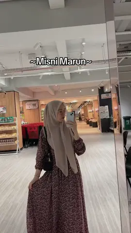Misni Marun cakep pol 😍 #mididress #ootdhijab #fyp #dress #viralvideo 