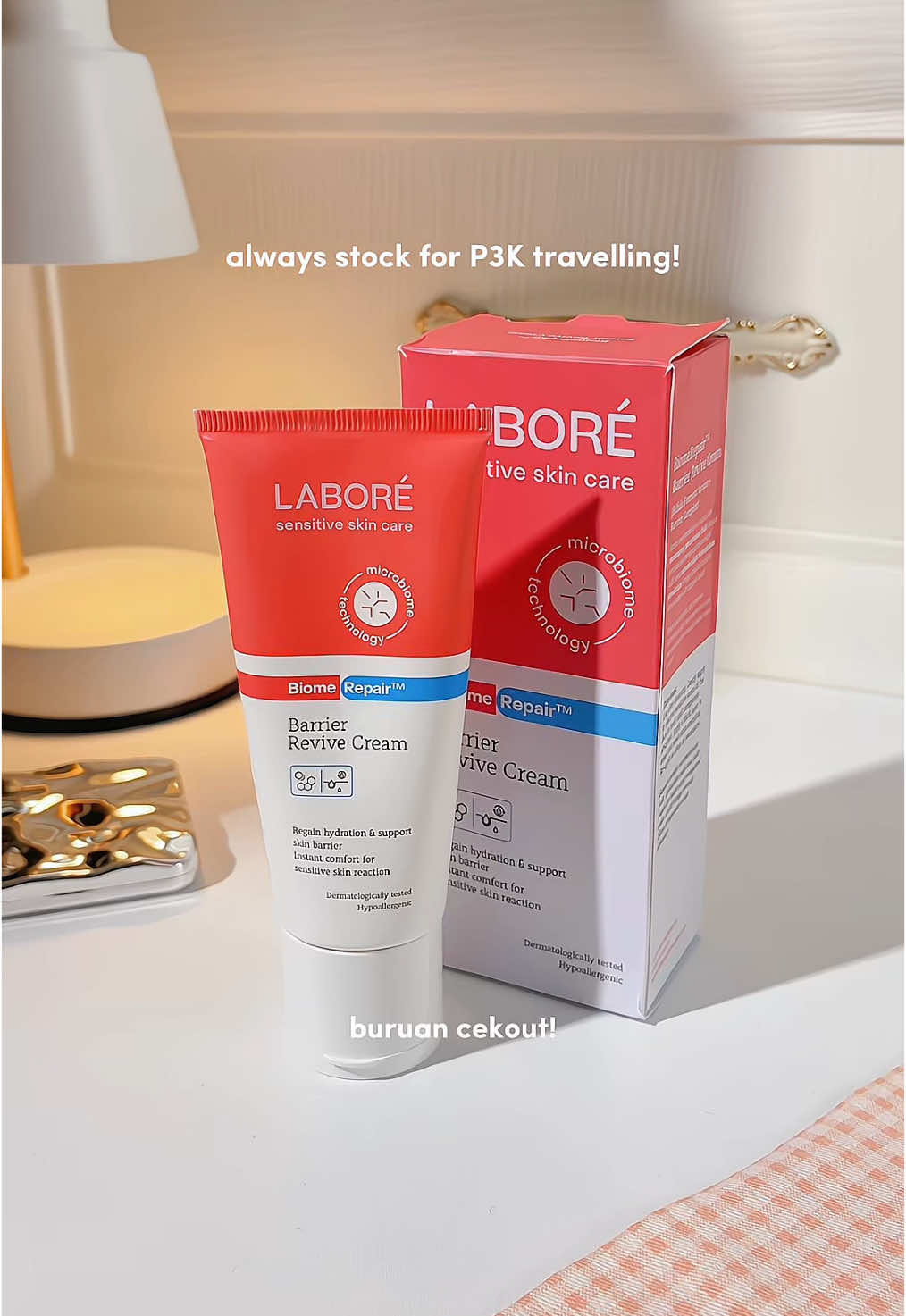 selalu balik ke moisturizer labore tiap kali breakout!🥹💗 penyelamat kulit aku bgt🫵🏼 #moisturizer #laboreskinexpert #barrierrepair #moisturizerviral #sensitiveskin #SkinCare101 #skincareroutine #breakoutskin #berandatiktok #fypage 