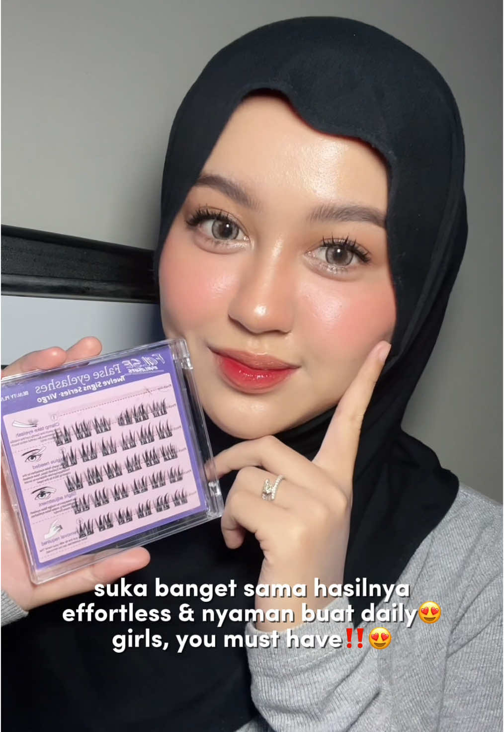 cocok buat pemula karna dia tanpa lem sudah bisa nempel di mata😍 wajib punya💗#fakelashes #fakelashestutorial 