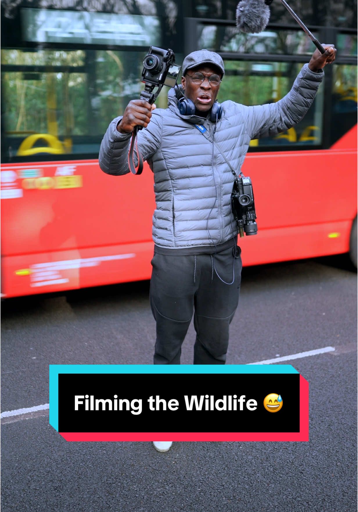 Cameraman doesn’t interfere with the wildlife 😅 #Filming #Cameraman #SocialMedia