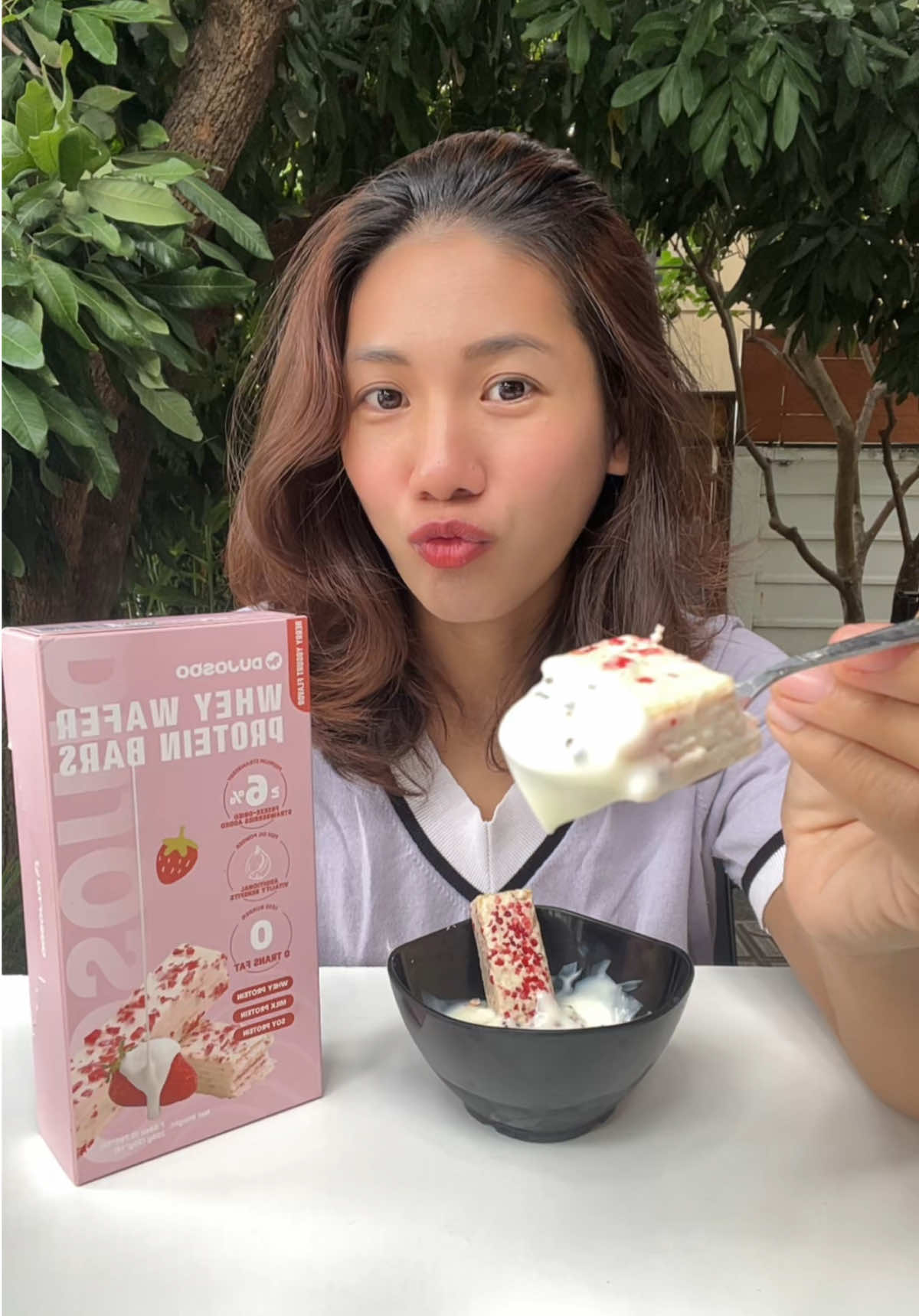 อิ่มท้อง ลดการกินจุกจิก อยากให้ลองทานค่ะ สุขภาพดีต้องทำเองนะคะ  #dujosoo #บาร์โปรตีน #โปรตีนเวเฟอร์ #โปรตีนพืช #มื้อเช้าง่ายๆ #มื้อดึก #คนรักสุขภาพ 
