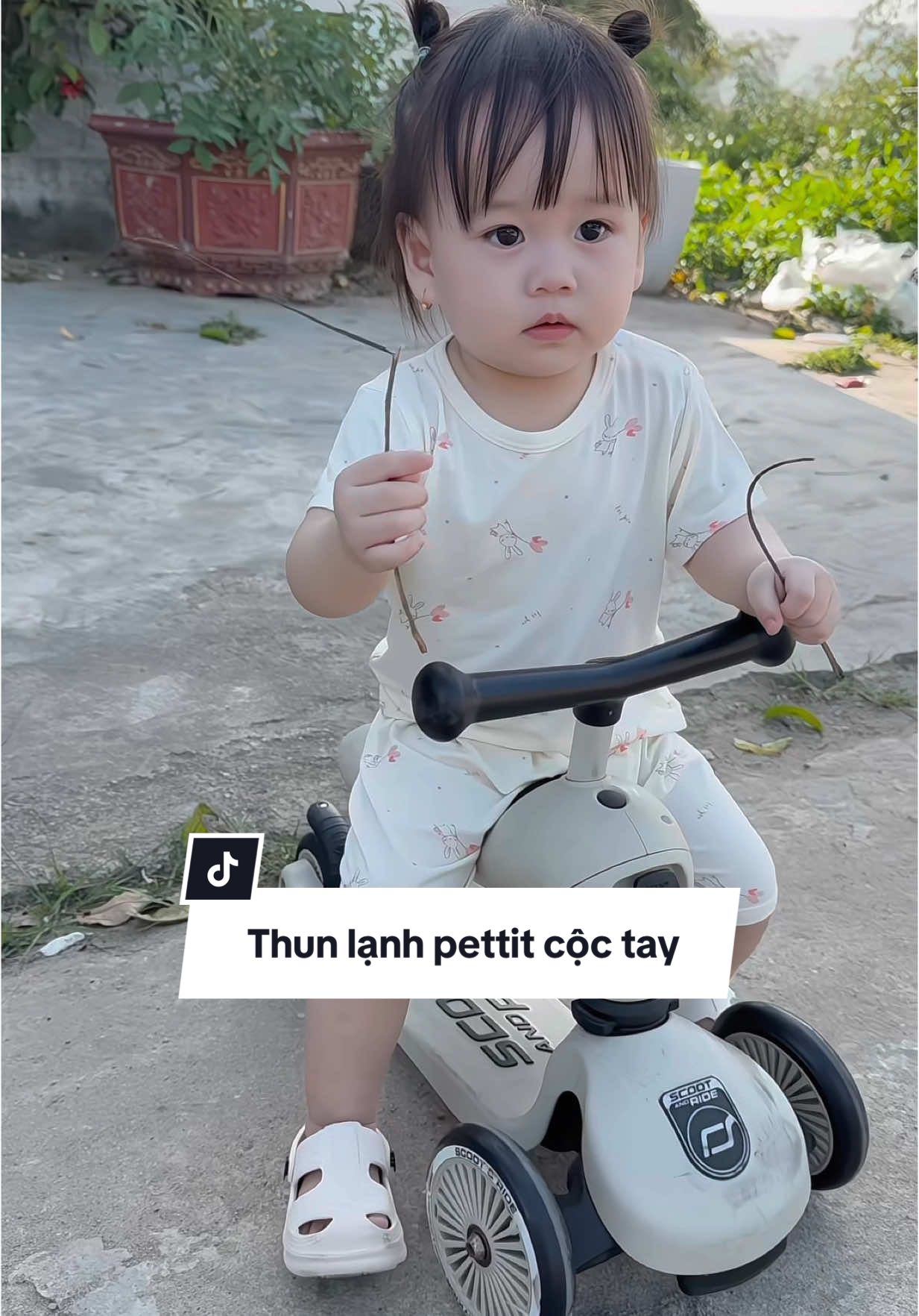Bộ đồ thun lạnh pettit cộc tay cho bé trai và bé gái mặc hè #lehaimy #fyp 