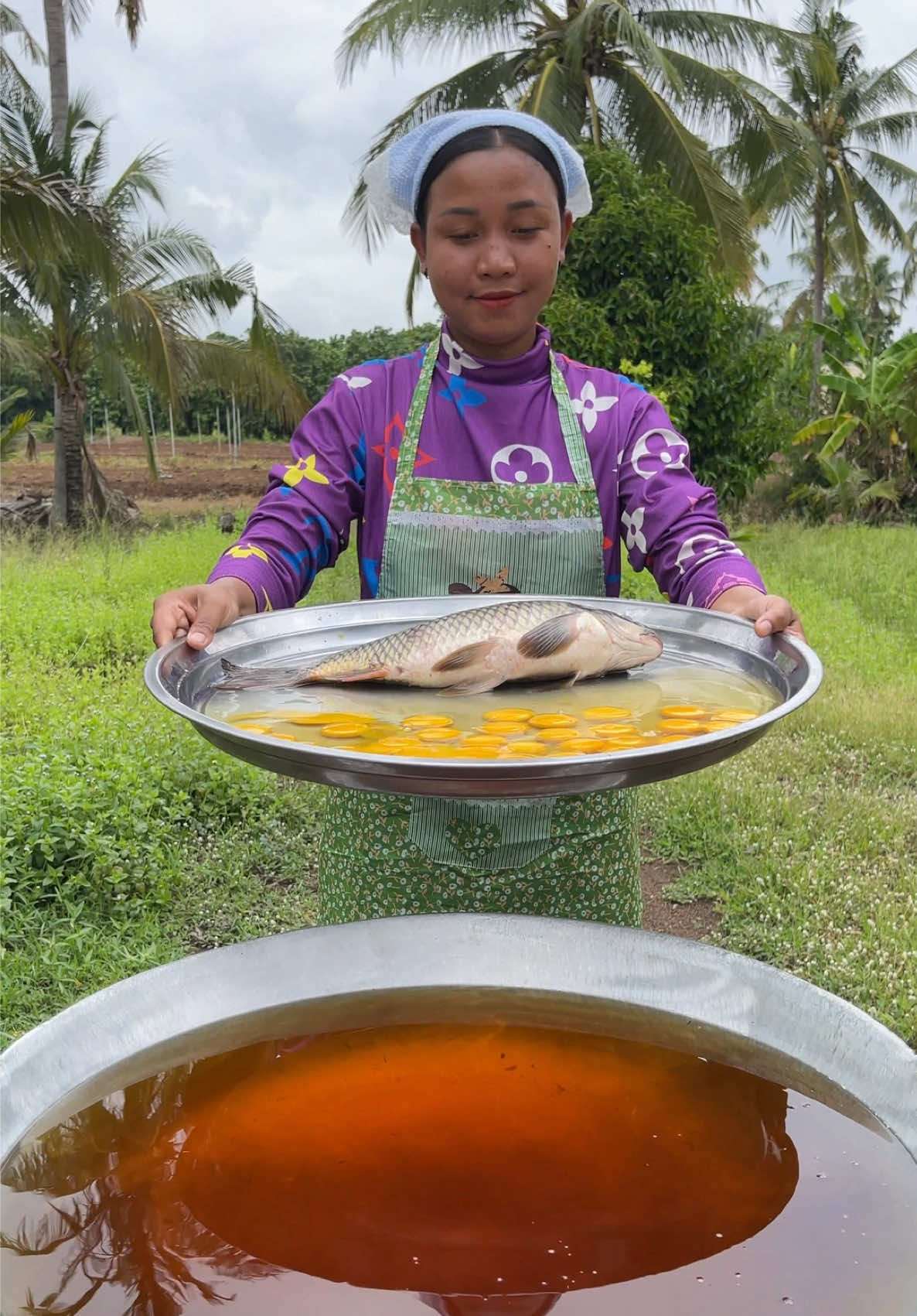 Fried fish with eggs #tiktokfood #yummy 