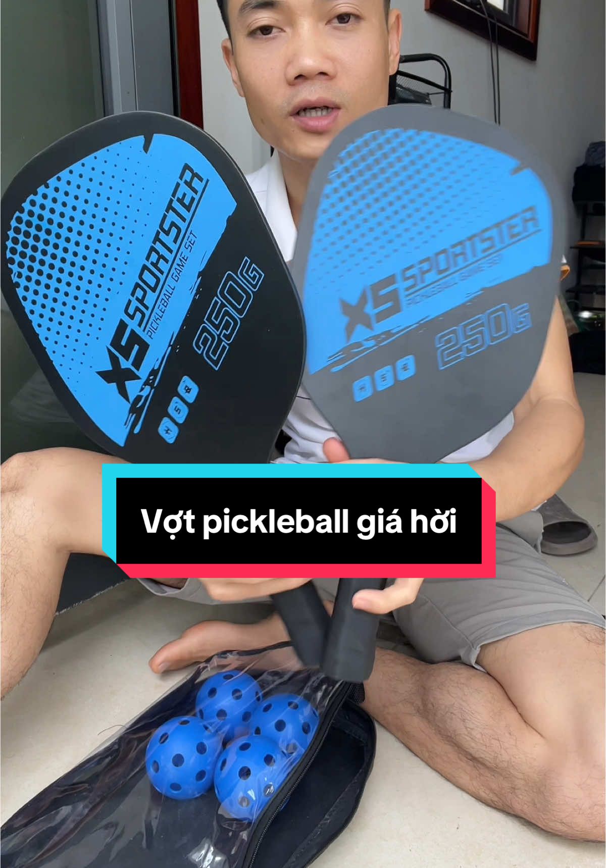 Bộ 2 vợt chơi bóng pickleball#dinhthanhtrainghiem #votchoibongpickleball #pickleball #thethaomoingay #obsdgr 
