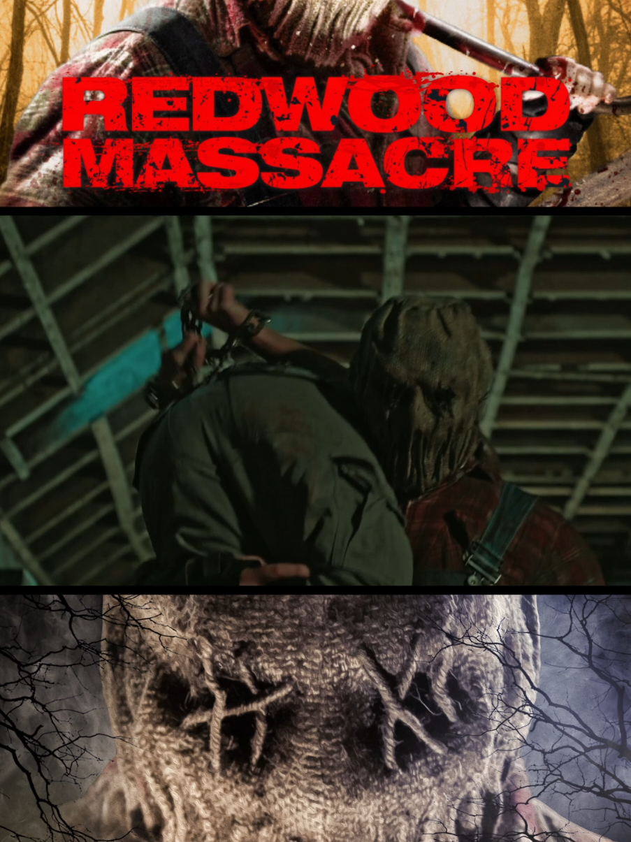 Burlap just wants some friends 🧡 Help him out by catching the movie on @YouTube @Apple TV @Tubi @amazonprimevideo and many more 💀💀 #fyp #redwoodmassacre #danielleharris #filmclips #slashers #horror #film #movie #scary 