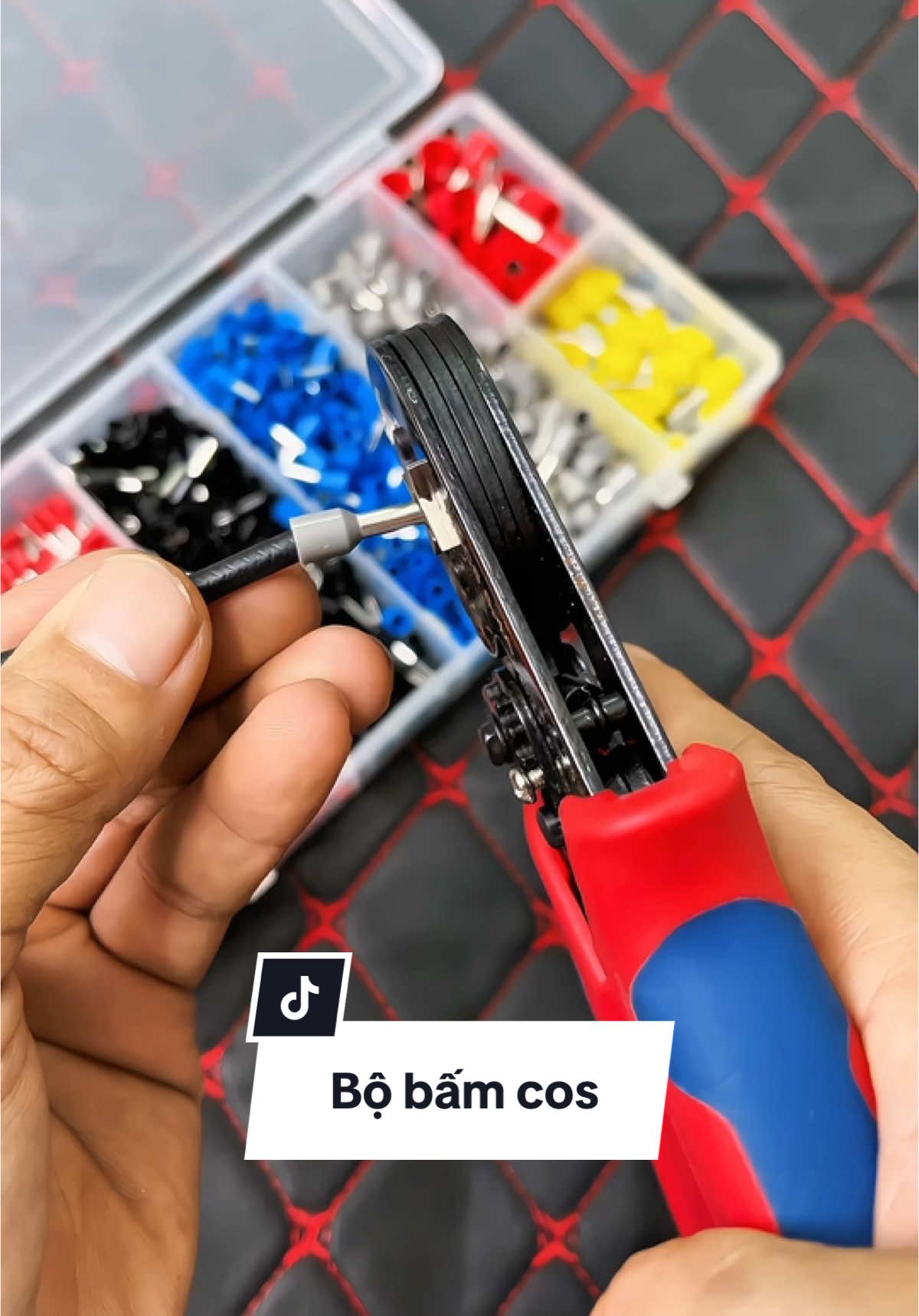 Bộ bấm cos vuông kèm 1200 đầu cos các cỡ. #kimbamcos #kimbamcosvuong #1200daucos 