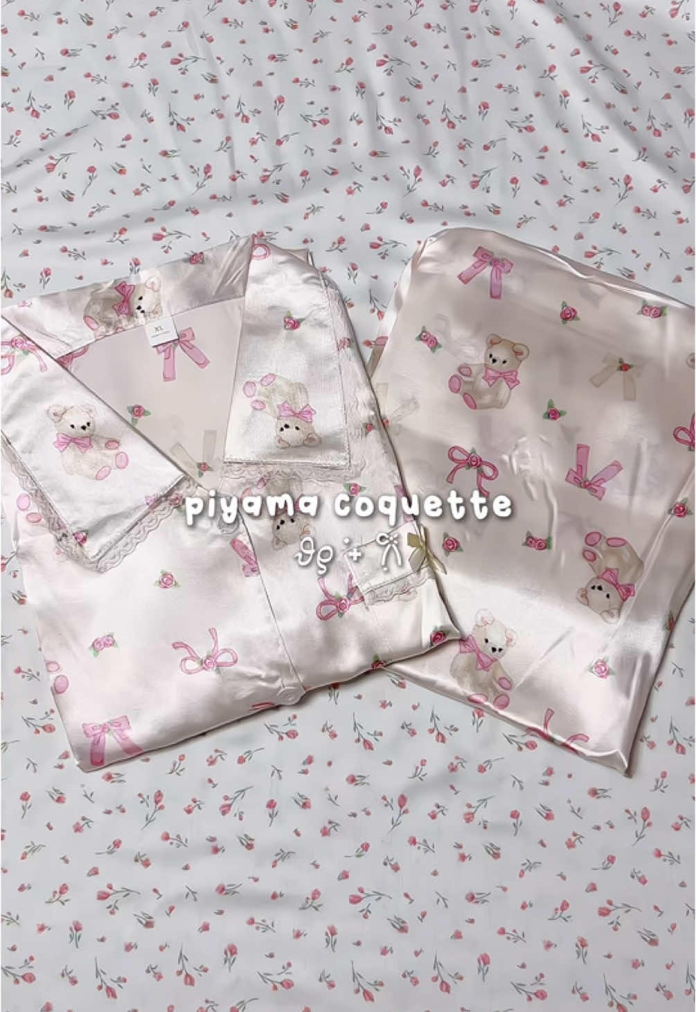Lucu bgt piyamanya🥹💖 #piyama #piyamasatin #piyamalucu #piyamapanjang #pajamaset #fyp 