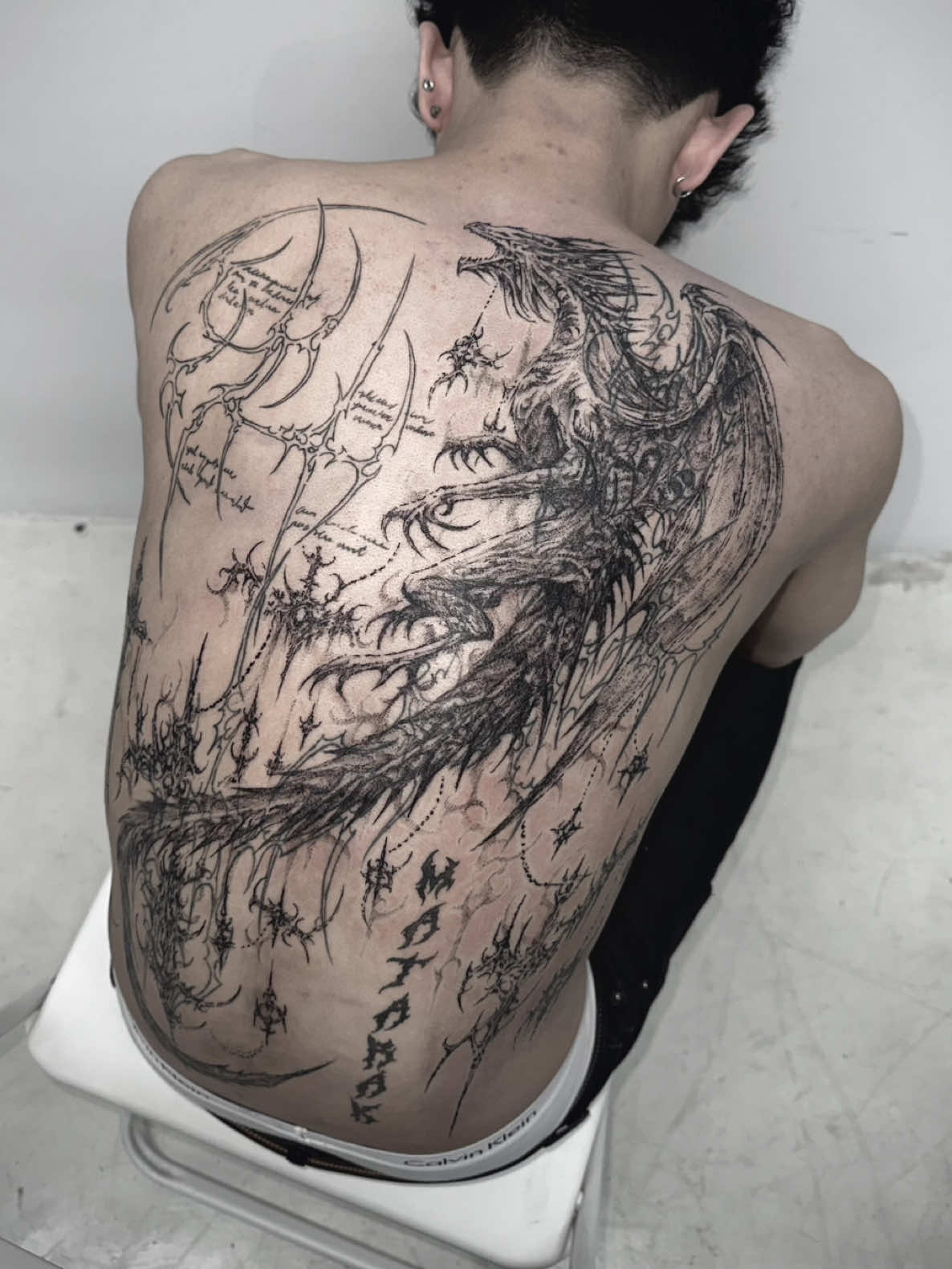 Blast it with a dragon #tattoo #sigilismtattoo #cybersigilismtattoo #sigilism #dragontattoo 