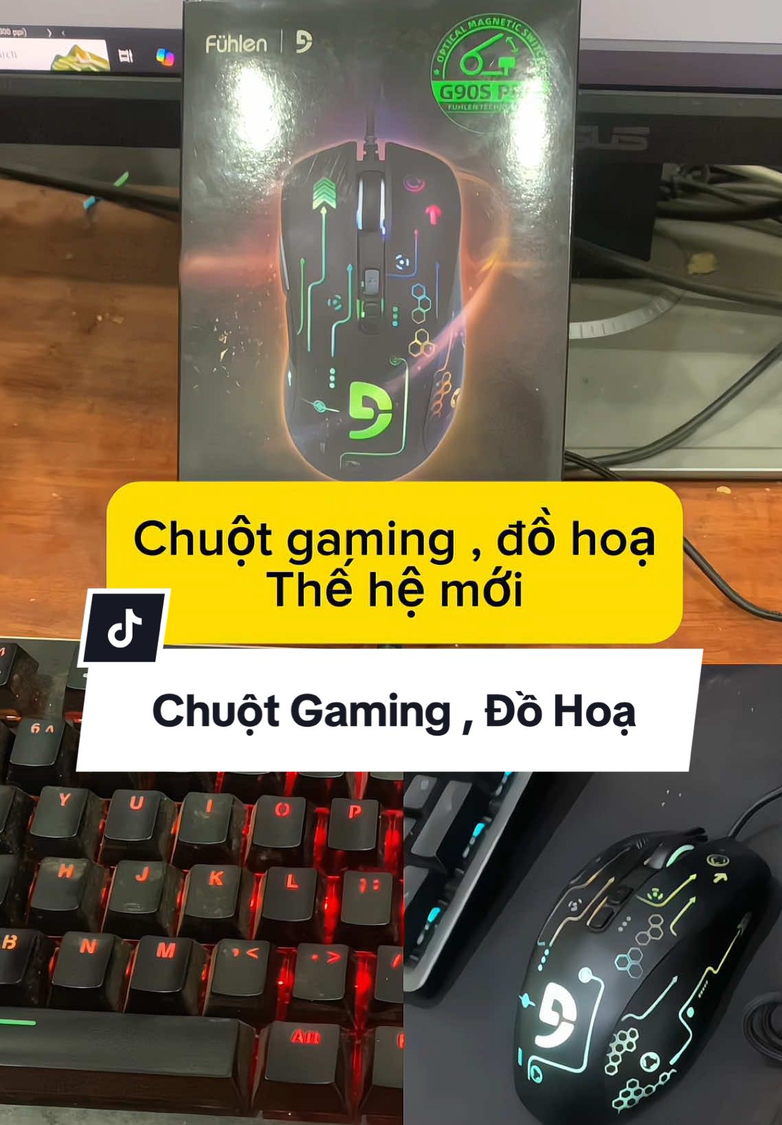 Chuột đồ Hoạ , Gaming có đèn Led #chuotgaming #chuotfuhlen #xh 