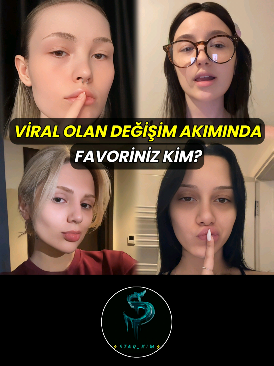 TikTok'ta viral olan değişim akımında favoriniz kim? @Ceren Yaldız mı? @𝐼̇𝓇𝑒𝓂 𝒜𝓁 mı? @Aybüke Çangal mı? @𝓼𝓵𝓪 mı? yorumlarda belirtin💚 #cerenyaldız #iremall #aybükeçangal #sılabayrak #değişim #makeup 