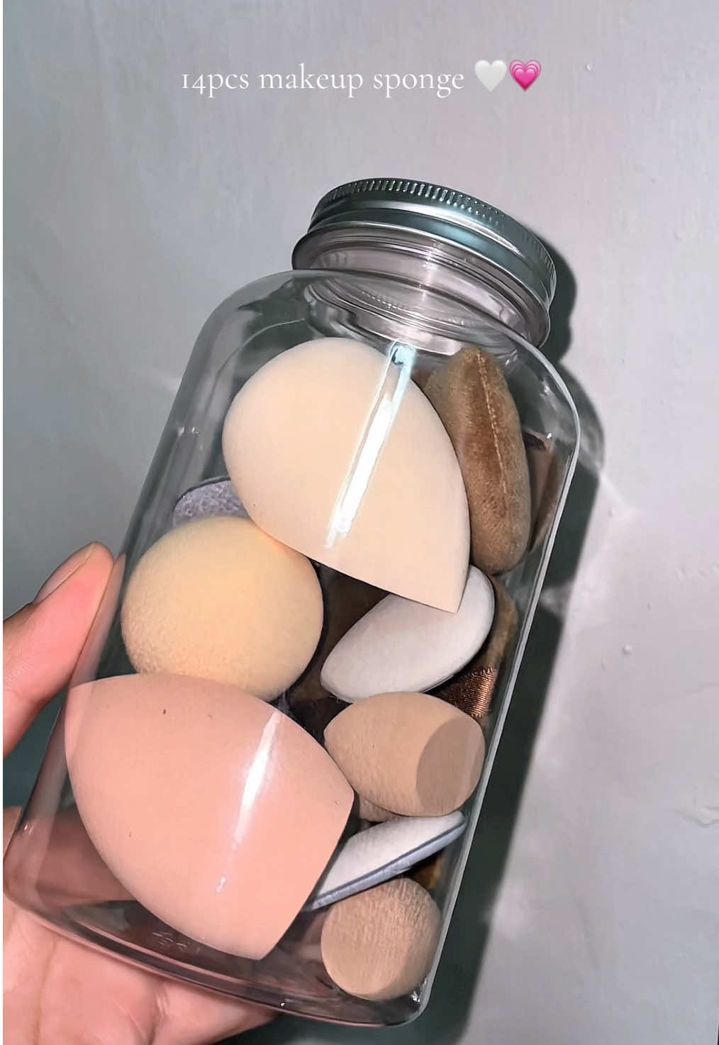 14pcs makeup sponge 💗🩶🤍🫶🏻 #makeup #makeupsponge #sponge #spongemakeup #formakeuplovers #MakeupRoutine #tiktokfinds #tiktokaffiliatemarketing #fypシ゚ #fypage #fyp 